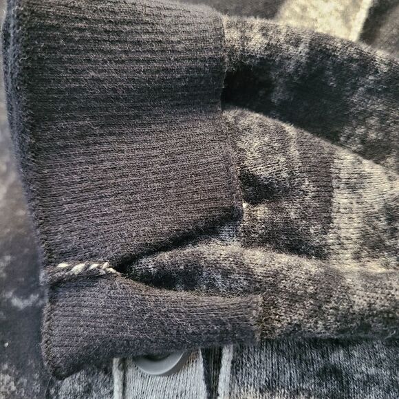 Michael Stars Black & Gray Button Front Cardigan Sweater 100% Cotton - Size 2 - Picture 10 of 12